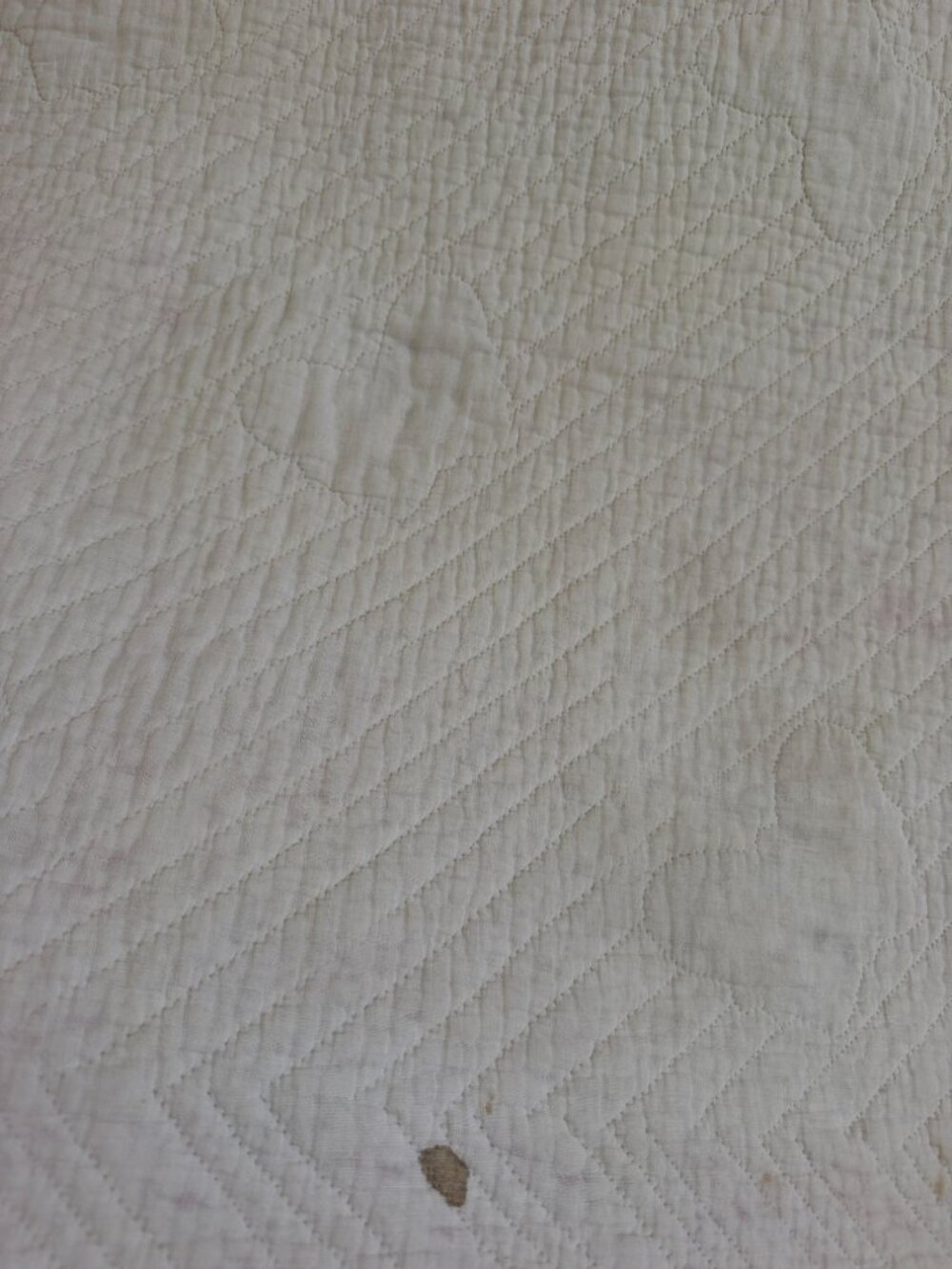 Handmade PinkWhite Butterfly Stitched Applique Antique Vintage Quilt Sz 63x70 - Picture 10 of 11